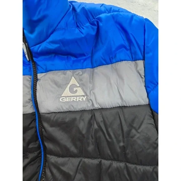 GERRY BOY's PUFFER COLOR-BLOCK JACKET IN BLUE AND BLACK SIZE L 14/16 SKI OUTDOOR - Picture 4 of 7